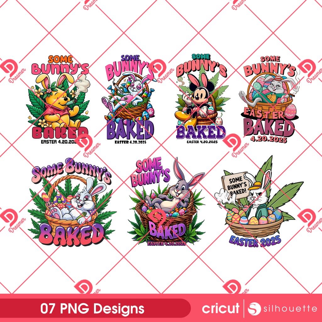 Bundle Easter Some Bunny's Baked 420 PNG, Bunny Easter Cannabis 420 Bundle PNG