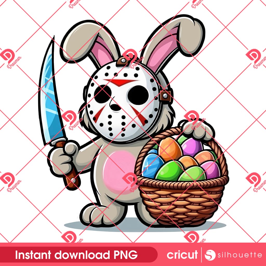 Bunny Jason Voorhees Easter PNG, Horror Easter PNG