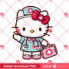 Cartoon Hello Kitty Nurse PNG, Hello Kitty In Hospital PNG, Cute Nurse Kitty PNG