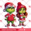 Couple Grinch Cincinnati Reds PNG, Couple Grinchmas MLB Baseball Sport PNG