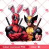 Deadpool And Wolverine Bunny Easter PNG, Happy Easter Day Superhero Movie PNG