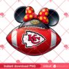 Disney Minnie Kansas City Chiefs Football PNG, NFL Minnie Mouse Head PNG