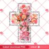 Floral Christian Easter PNG Design, Easter Day 2025 PNG
