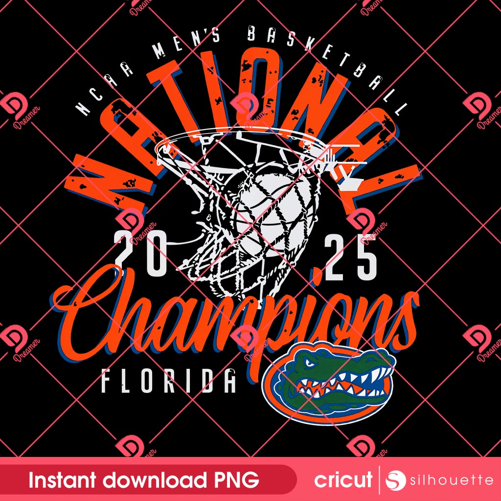 Florida Hoops Glory Vintage 2025 Champs PNG Design