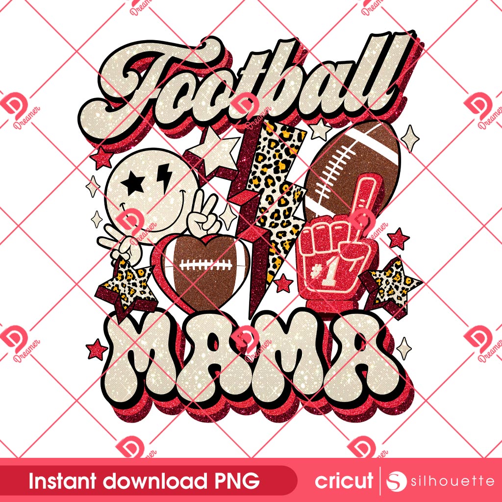 Football Mom PNG, Football Mama PNG, Mothers Day PNG