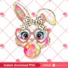 Glitter Bunny Easter Coquette PNG Design, Happy Easter Day PNG