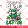 Happy 420 Easter Funny Smoking Easter Bunny PNG, Rabbit Cannabis 420 Day PNG