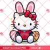 Hello Kitty Boston Red Sox Bunny Easter PNG, Easter 2025 MLB Boston Red Sox Baseball Hello Kitty PNG