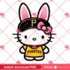 Hello Kitty Bunny Easter Pittsburgh Pirates PNG, Hello Kitty MLB Baseball Pittsburgh Pirates PNG