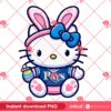 Hello Kitty Bunny Easter Tampa Bay Rays PNG, Hello Kitty MLB Baseball TB Rays PNG