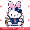 Hello Kitty NY Yankees Bunny Easter PNG, Easter 2025 New York Yankees Hello Kitty Baseball PNG