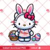 Hello Kitty Phillies Baseball Bunny Easter PNG, Easter 2025 MLB Philadelphia Phillies Hello Kitty PNG