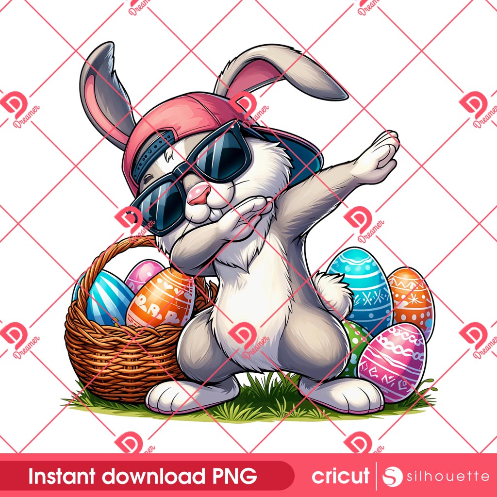 Hiphop Bunny Easter PNG, Hiphop Gangster Rabbit Easter Day PNG, Happy Easter 2025 PNG