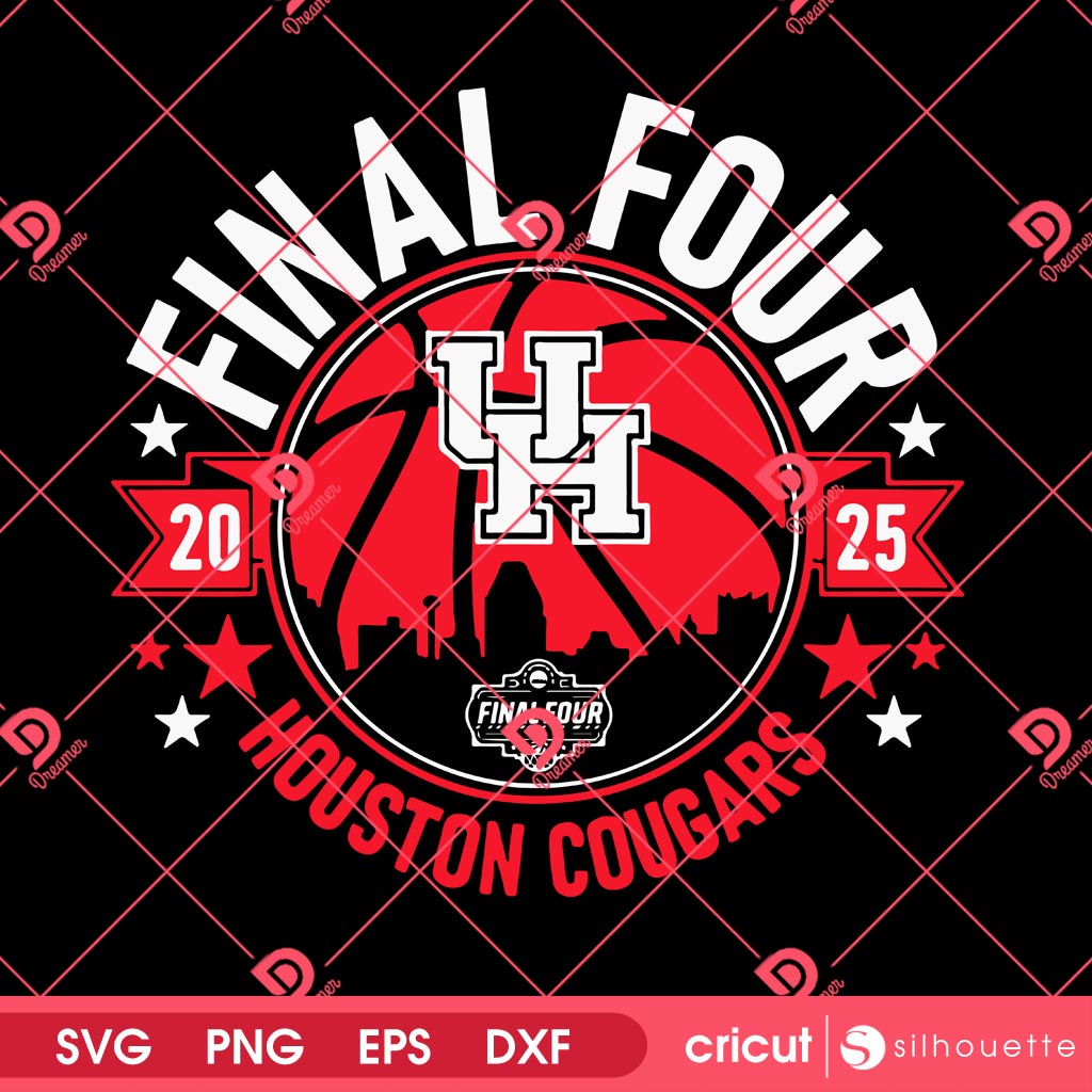 Houston Cougars 2025 SVG PNG, Final Four Mens Basketball 2025 SVG PNG