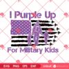 I Purple Up For Military Kids SVG PNG, Vintage Military Purple Up For Kids PNG SVG
