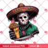 Jason Voorhees Cinco De Mayo PNG, Horror Character Cinco De Mayo PNG, Mexican Horror Killer PNG