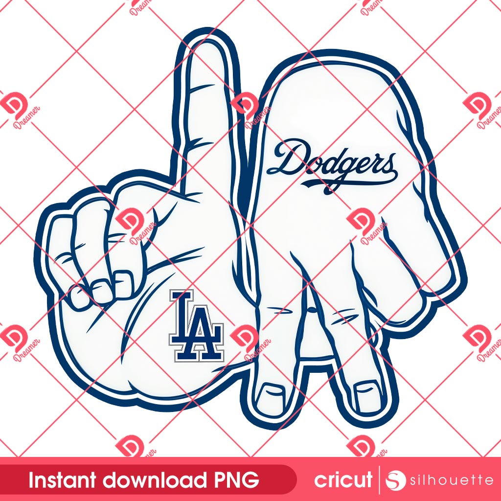 LA Hands Dodgers PNG, Los Angeles Dodgers PNG