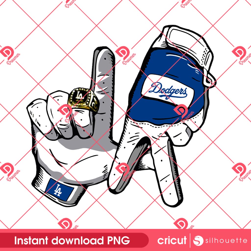 LA Hands Signed PNG, Los Angeles Dodgers Hands PNG