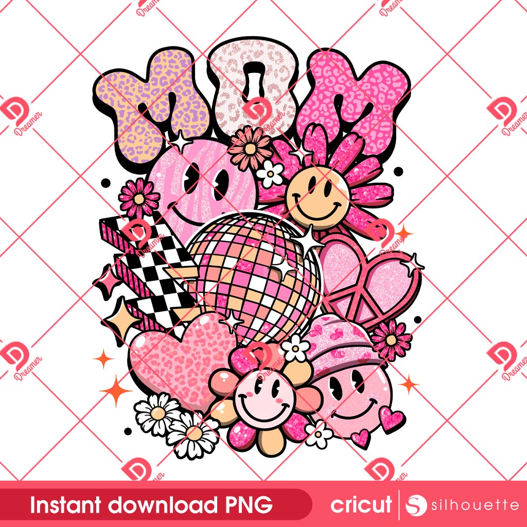 Mama Disco Ball PNG, Mom Mirror Ball PNG, Happy Mothers Day PNG
