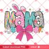 Mama Easter Day PNG, Coquette Mama Bunny Easter PNG