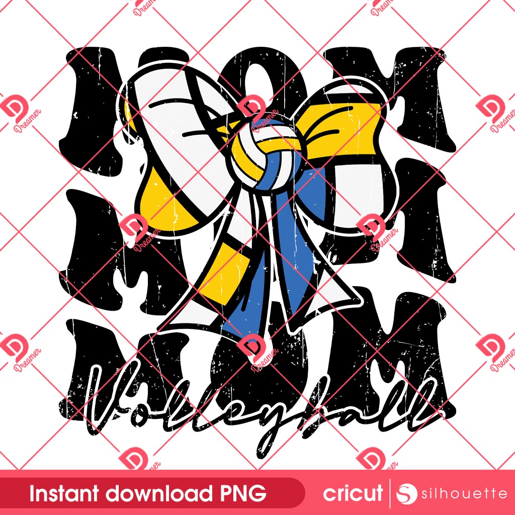 Mama Volleyball Coquette Bow PNG, Volleyball Sport Mom PNG, Mothers Day PNG 2