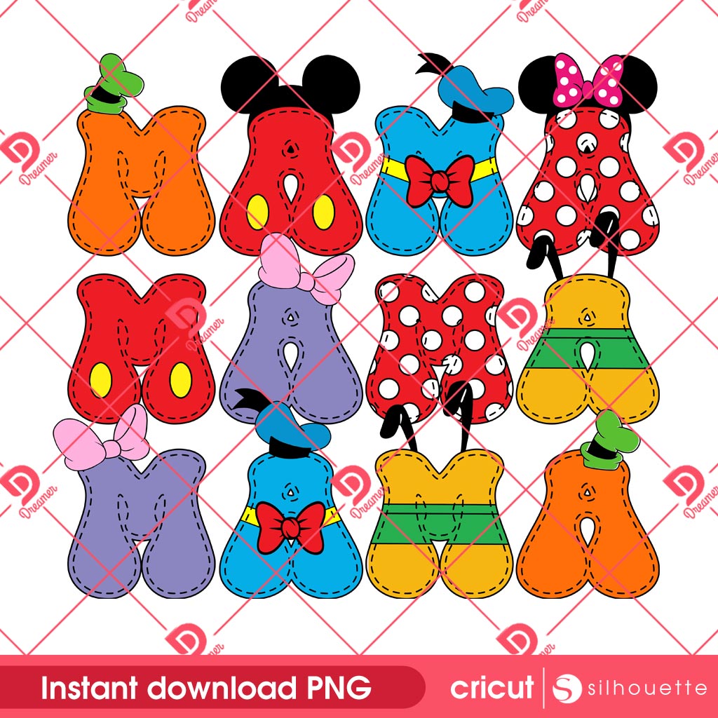 Mickey Mama PNG, Disney Mothers Day PNG, Mickey Mom PNG