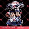 Mickey Minnie Dodgers Baseball PNG, Disney Mouse Friends MLB Sport PNG