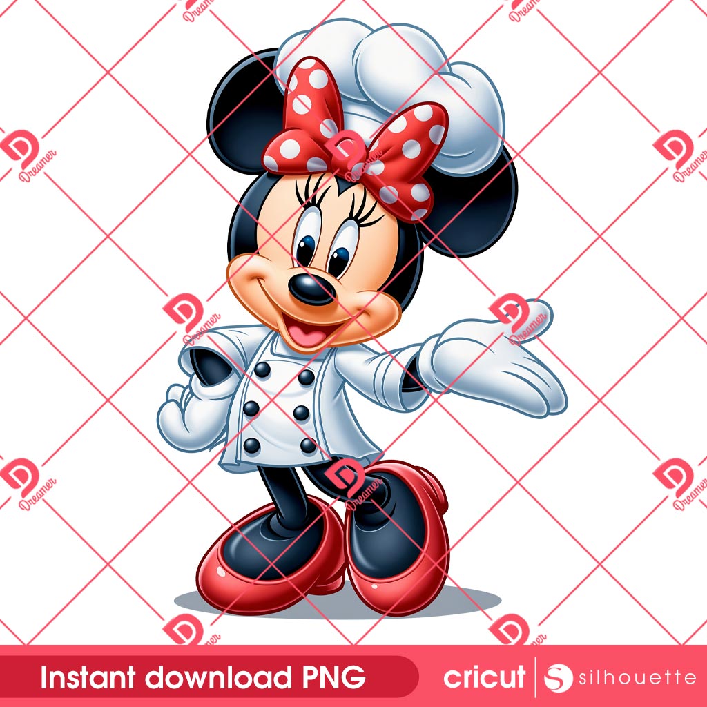 Minnie Mouse Chef PNG, Disney Minnie's Occupation PNG