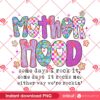 Motherhood Coquette Bow Checker PNG, Neon Mother Hood PNG, Funny Mothers Day PNG
