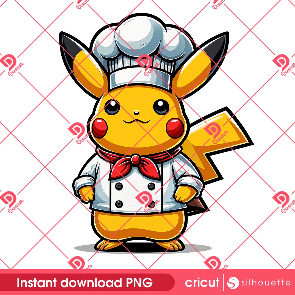 Pikachu Chef PNG, Pokemon Pikachu's Occupation PNG