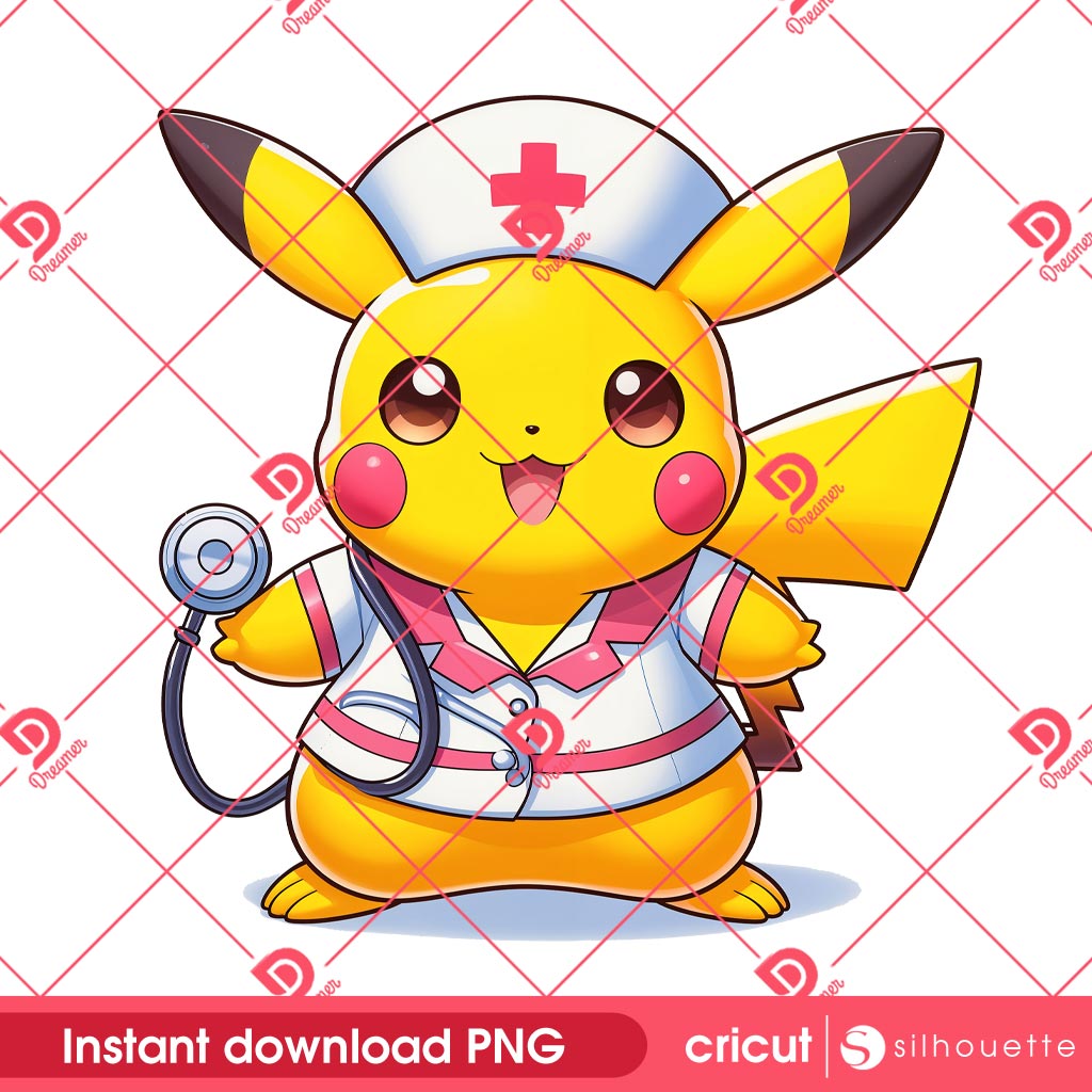 Pikachu Nurse PNG, Pokemon Pikachu In Hospital PNG, Cartoon Nurse Pikachu PNG