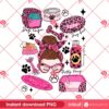 Pink Messy Bun Mama PNG, Mothers Day PNG