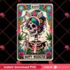 Skeleton Happy Weedster 420 PNG, Easter Skeleton Smoking Weed Tarot Card PNG, Witchy Weed Pot Easter PNG