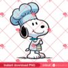 Snoopy Chef PNG, Peanuts Snoopy's Occupation PNG