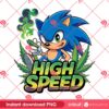 Sonic High Speed Cannabis PNG, Funny Cartoon Weed 420 PNG