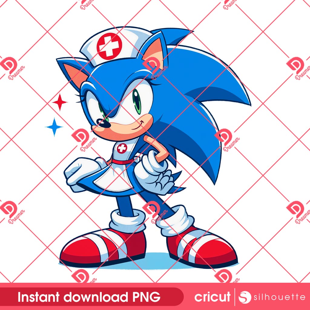 Sonic Nurse PNG, Sonic In Hospital PNG, Cartoon Sonic Nurse Hospital PNG