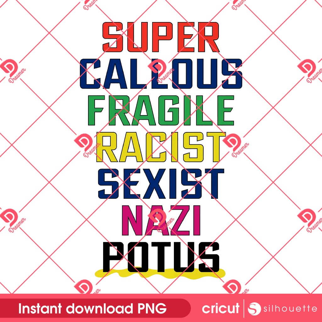 Super Callous Fascist Racist Sexist Nazi Potus PNG