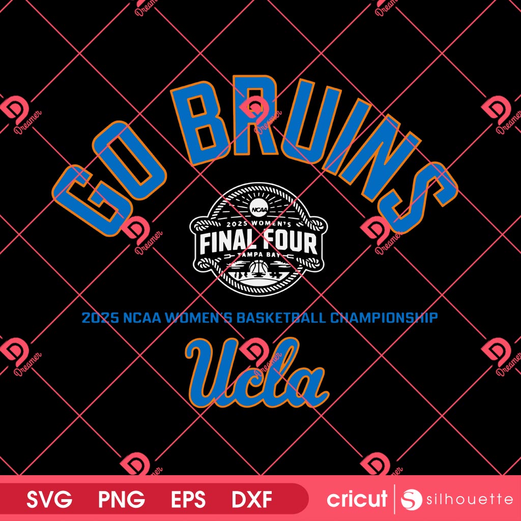 Ucla Bruins Final Four 2025 SVG PNG, NCAA Womens Basketball 2025 SVG PNG