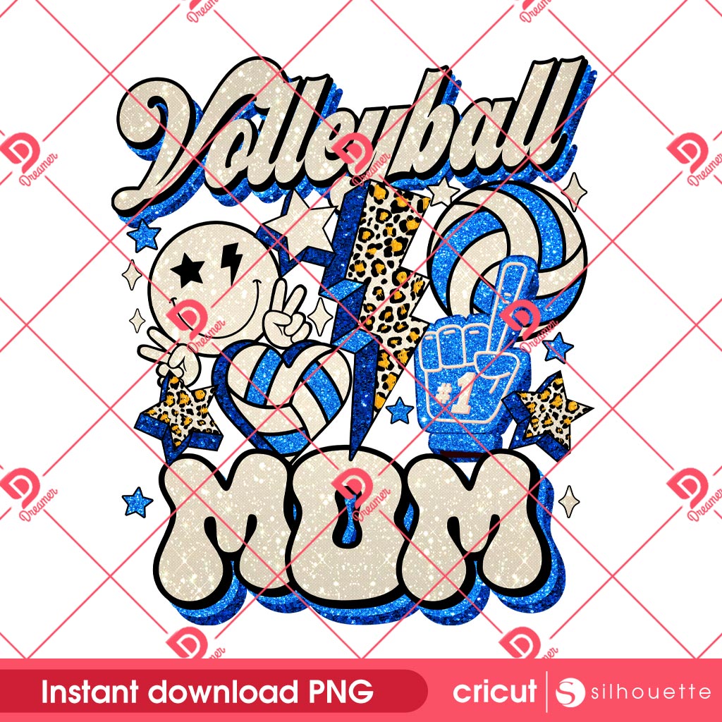 Volleyball Mom PNG, Volleyball Mama PNG, Mothers Day PNG