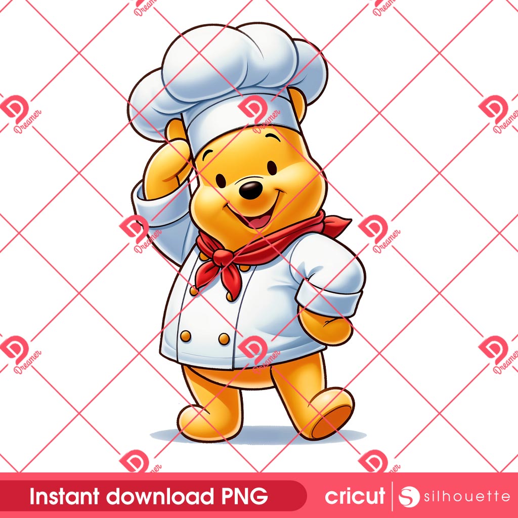 Winnie The Pooh Chef PNG, Pooh's Occupation PNG