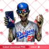 Zombie Fan Los Angeles Dodgers PNG, Zombie Dodgers Baseball PNG
