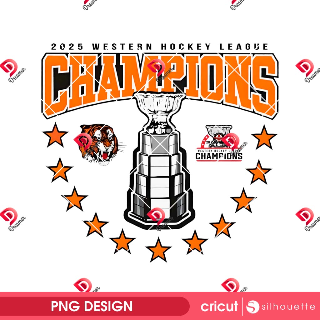 2025 Western Hockey League Champions PNG, Medicine Hat Tigers 2025 Whl Champions PNG