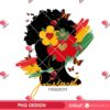 Afro Girl Messy Bun Juneteenth PNG, African American PNG, Black Woman Juneteenth PNG