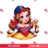 Belle Princess Boston Red Sox PNG, Disney Princess Baseball PNG