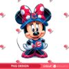 Chicago Cubs Baseball Disney Minnie Mouse PNG, Disney Friends Sport Chicago Cubs PNG