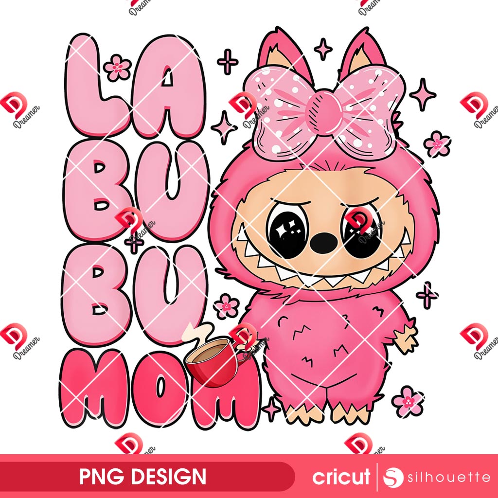 Cute Labubu Mom PNG, Mama Labubu PNG, Mothers Day PNG