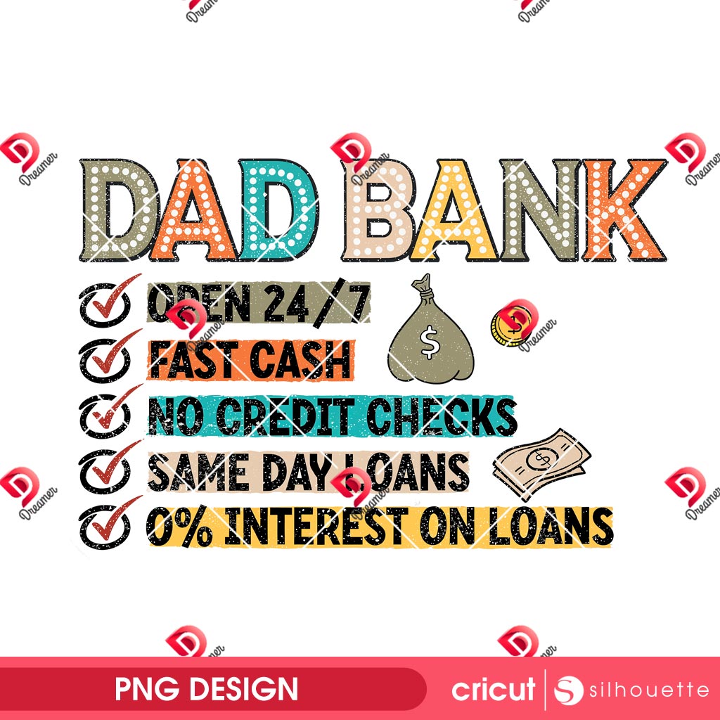 Funny Dad Bank PNG, Bank Of Dad PNG, Fathers Day Funny Dad PNG