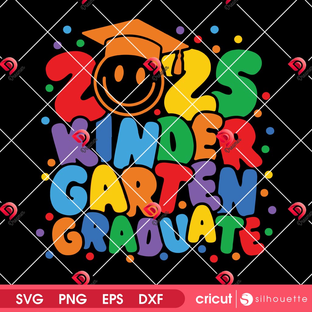 Kindergarten Graduate 2025 PNG SVG, 2025 Graduation PNG SVG