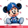 Minnie Mouse Los Angeles Dodgers Baseball PNG, Minnie Dodgers Player PNG, Disney Friends Sport PNG