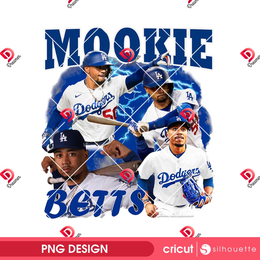 Mookie Betts PNG, LA Dodgers Players PNG, Los Angeles Dodgers Design PNG